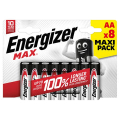 Energizer Max AA 8 Pack Case 12