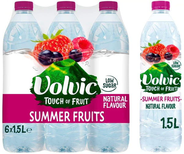 Volvic Touch Of Fruit Summer Fruits 1.5Ltr Case 6