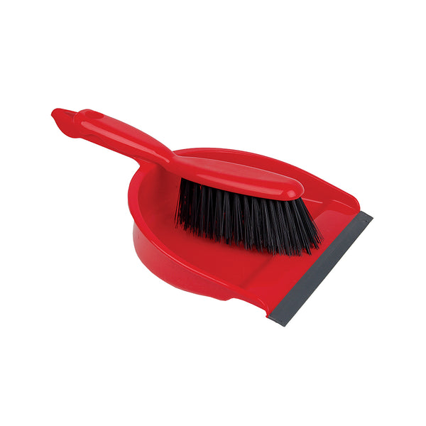 RS Dustpan And Stiff Brush Set Red