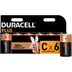 Duracell Plus Power C Alkaline 1.5V  Pack 6