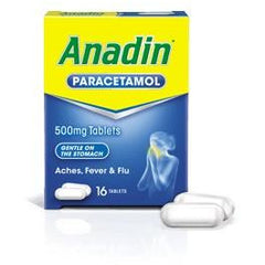 Anadin Flu Symptoms Paracetamol Pack 16