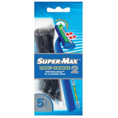 Supermax Long Handle Razors Pack 5
